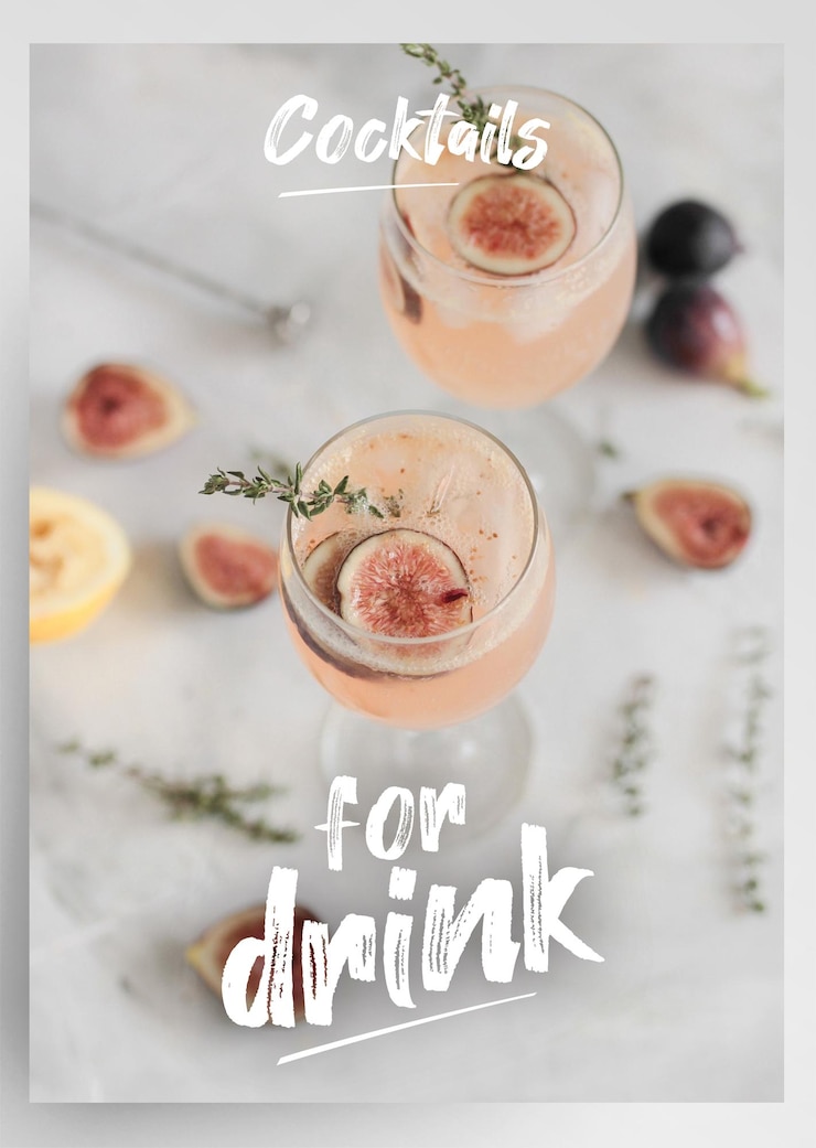 PSD diseño de plantillas de menú de portadas de bebidas