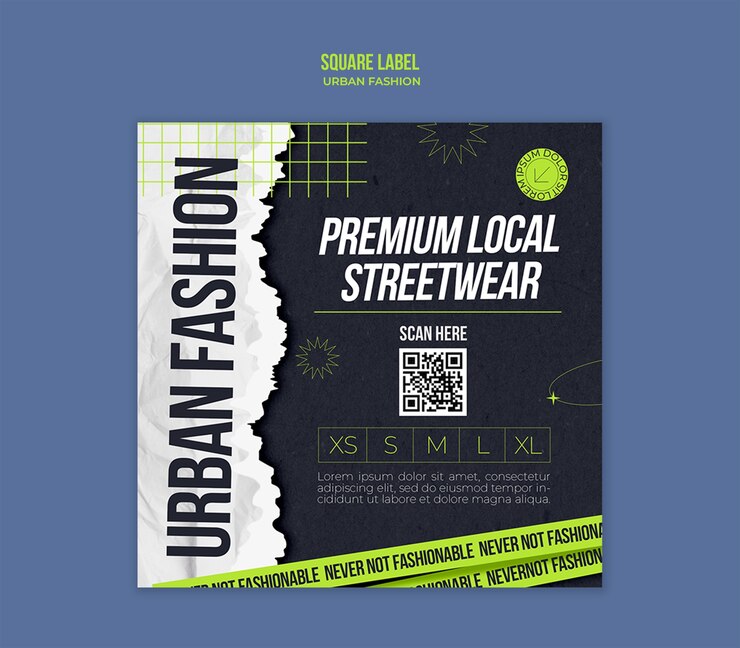 PSD diseño de plantillas de moda urbana