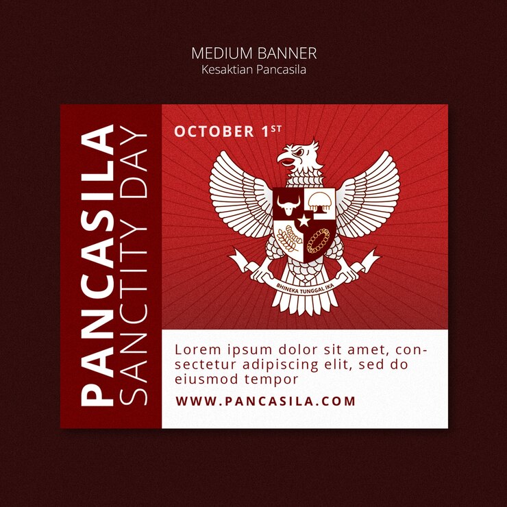 PSD diseño de plantillas de pancasila de kesaktian