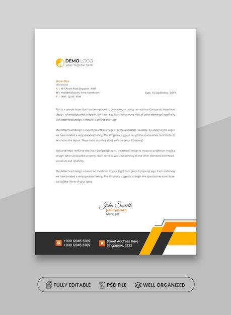 Diseño de plantillas de papel de carta corporativas profesionales descarga gratuita