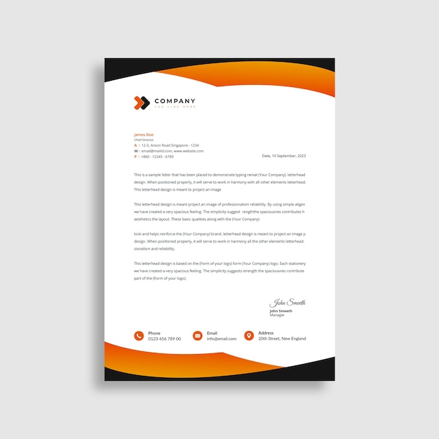 Diseño de plantillas de papel de carta profesionales y corporativos modernos