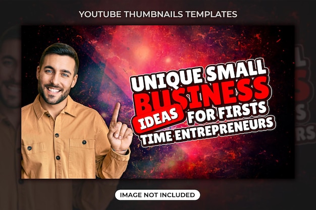 Diseño de plantillas psd para el banner web de miniatura de vídeo de Youtube