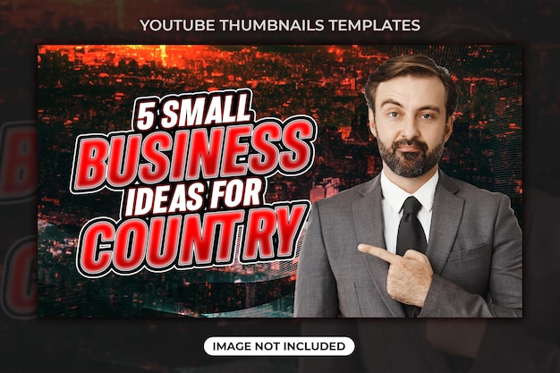 Diseño de plantillas psd para el banner web de miniatura de vídeo de Youtube