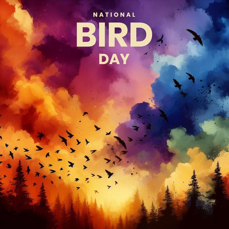 PSD diseño de plantillas psd para la celebración del día nacional de las aves