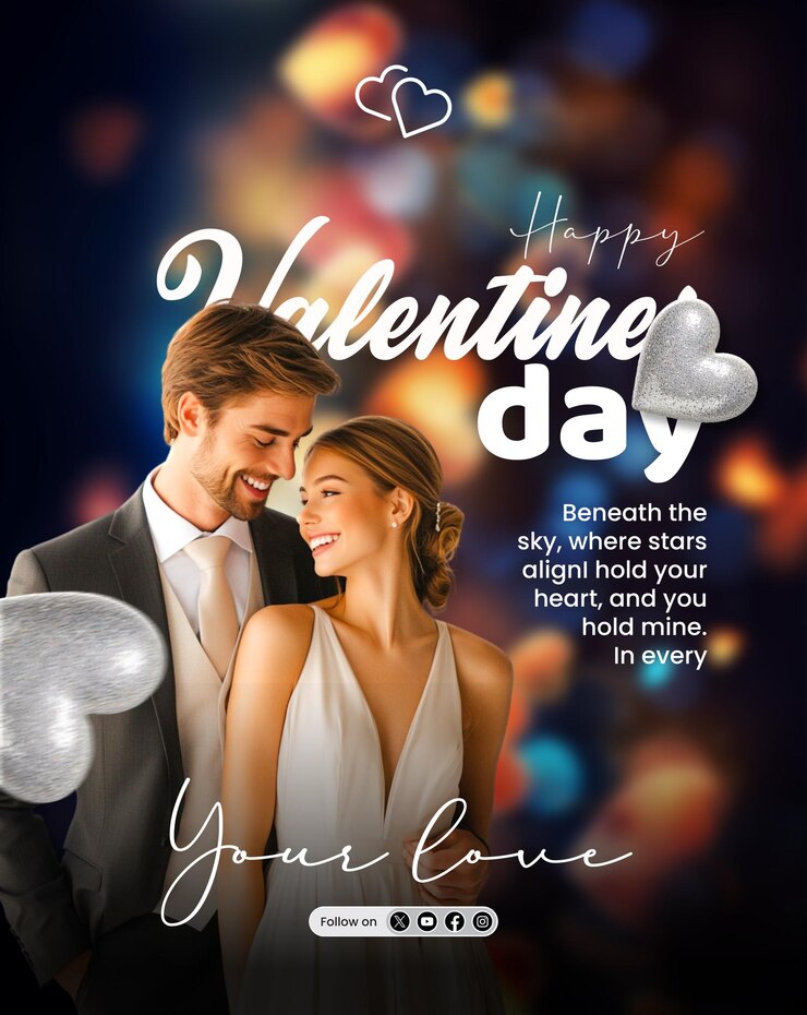 Diseño de plantillas de publicaciones en las redes sociales para el día de San Valentín