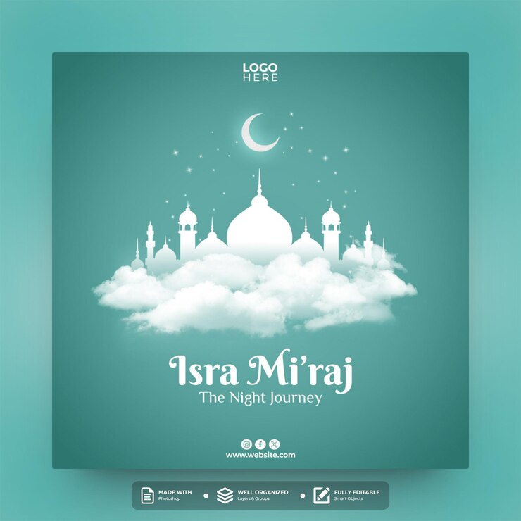 PSD diseño de plantillas de publicaciones en las redes sociales de isra miraj