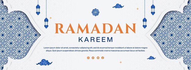 Diseño de plantillas de Ramadán para la portada de Facebook Contexto islámico