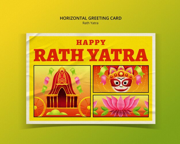 PSD diseño de plantillas de rath yatra