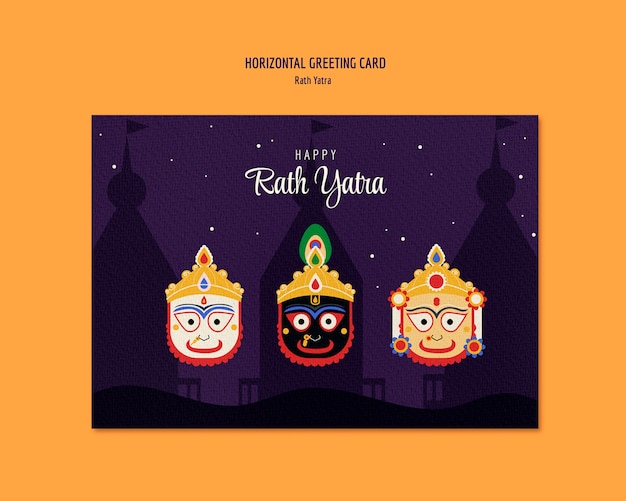 PSD diseño de plantillas de rath yatra