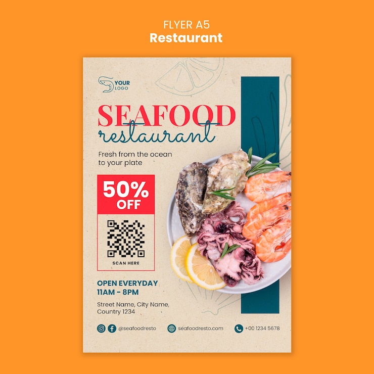 PSD diseño de plantillas de restaurantes