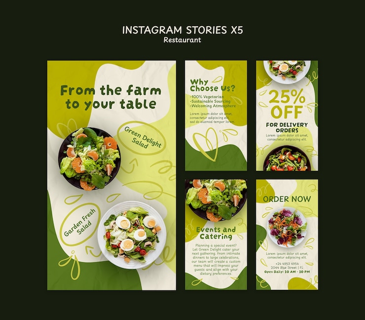 PSD diseño de plantillas de restaurantes