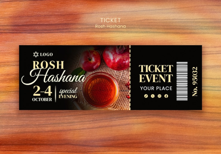 PSD diseño de plantillas de rosh hashanah