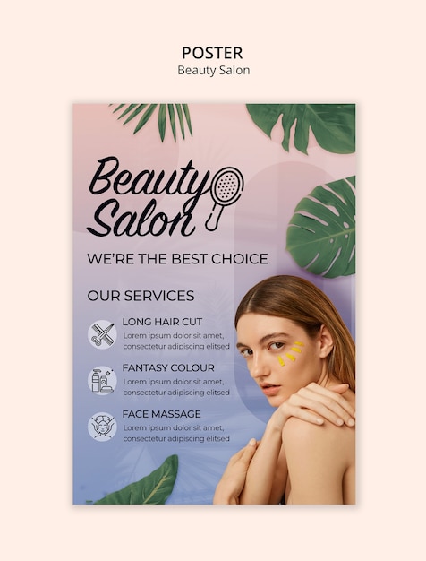 Diseño de plantillas de salones de belleza