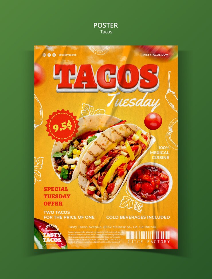 PSD diseño de plantillas de tacos