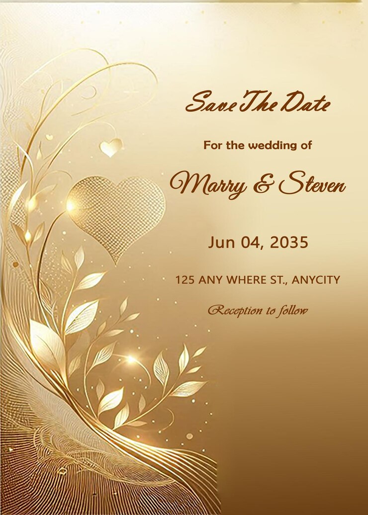 PSD diseño de plantillas de tarjetas de invitación de boda de oro rosa