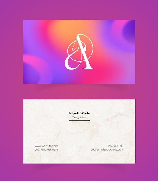 PSD diseño de plantillas de tarjetas de visita con un logotipo elegante