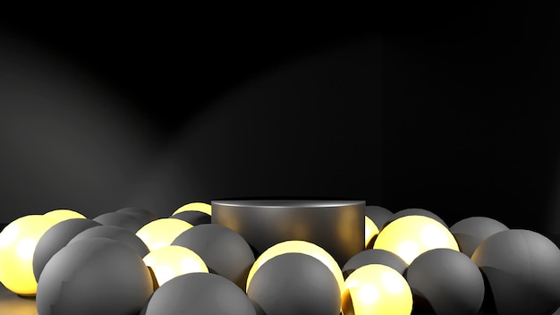 diseño de podio de renderizado 3d