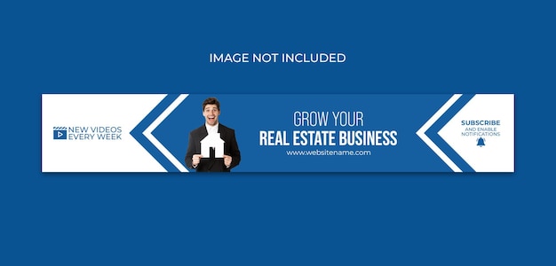 Diseño de portada de banner de YouTube y plantilla de portada de Linkedin