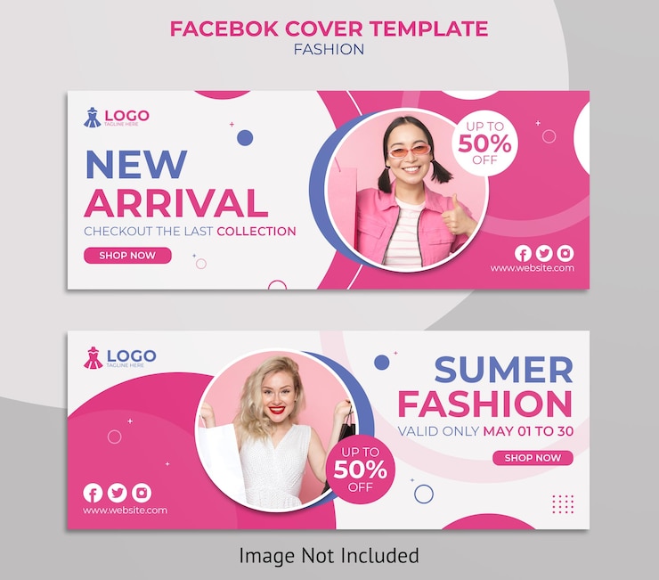 Diseño de portada de Facebook de moda