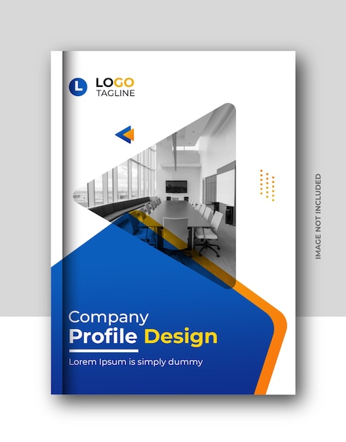 Diseño de portada de folleto de negocios o portada de libro para el informe anual moderno de la empresa