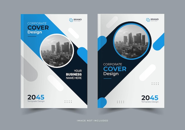 PSD diseño de portada de folleto de portada de libro de negocios o informe anual y portada y folleto de perfil de empresa