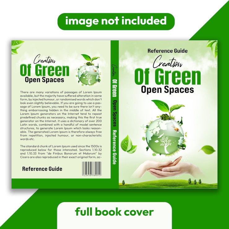 Diseño de la portada del libro Creation Of Green Open Spaces
