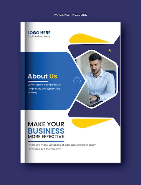 Diseño de la portada del libro de informes anuales del modelo de perfil de la empresa de folleto profesional