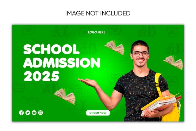 diseño de post de admisión a la escuela instagram facebook