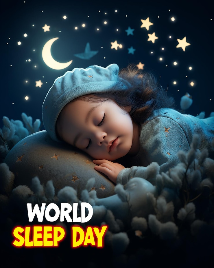PSD diseño de post en las redes sociales del día mundial del sueño hecho por ai