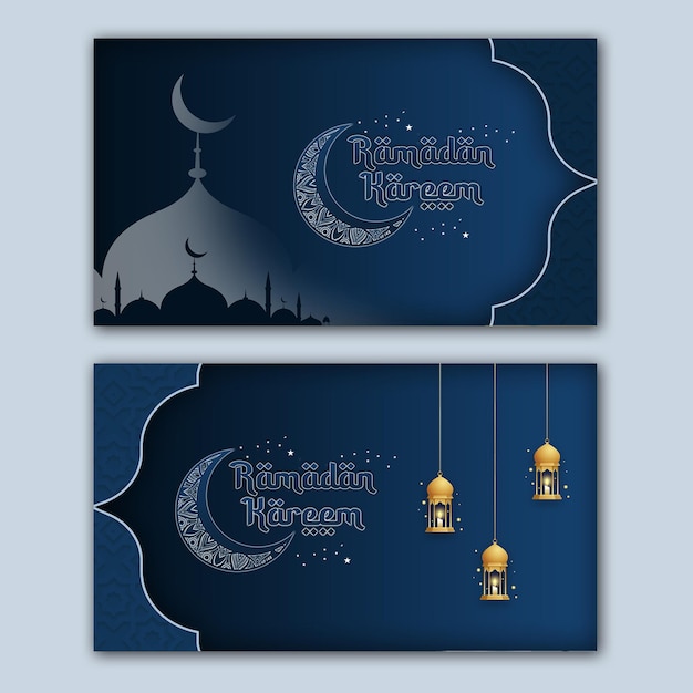 PSD diseño de postal ramadan kareem diseño moderno 2