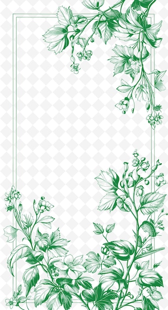 PSD diseño de postales de vida silvestre png con marco natural diseño de estilo de decoración artes de contorno escritura decorativa