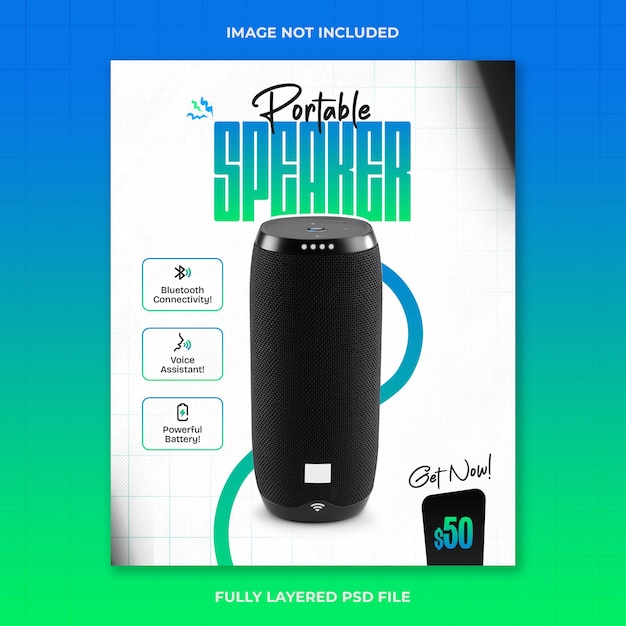 Diseño de postes de altavoces Bluetooth portátiles