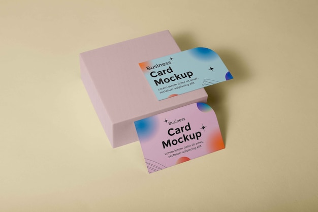 PSD diseño profesional de maquetas de tarjetas de visita redondeadas.