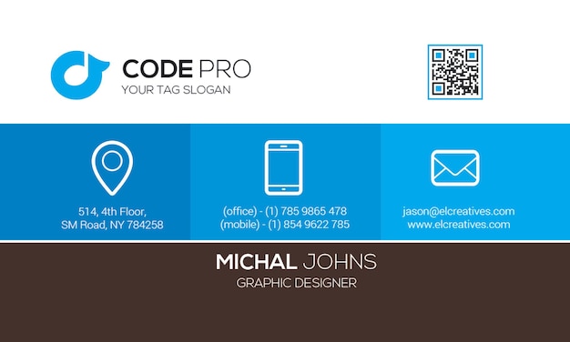 Diseño profesional de tarjetas de visita con información de contacto