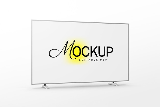 diseño psd de plantilla de maqueta de tv ultra hd ancha