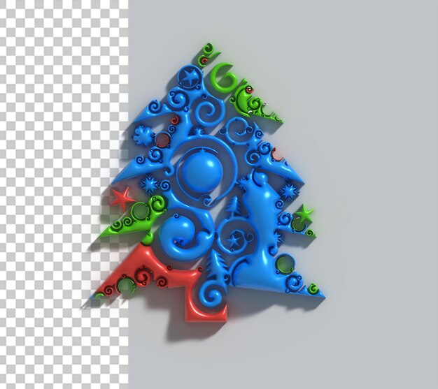 Diseño De Psd Transparente De Fondo De árbol De Navidad