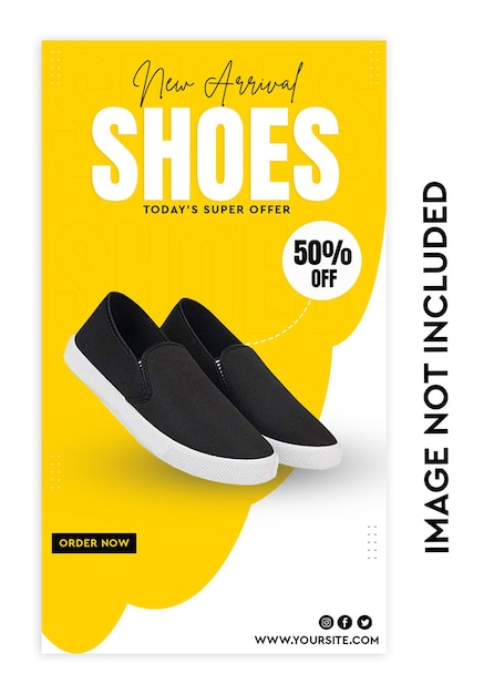 Diseño de publicación de instagram de zapatos recién llegados