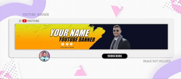 diseño de publicación de redes sociales de banner de portada de youtube profesional psd