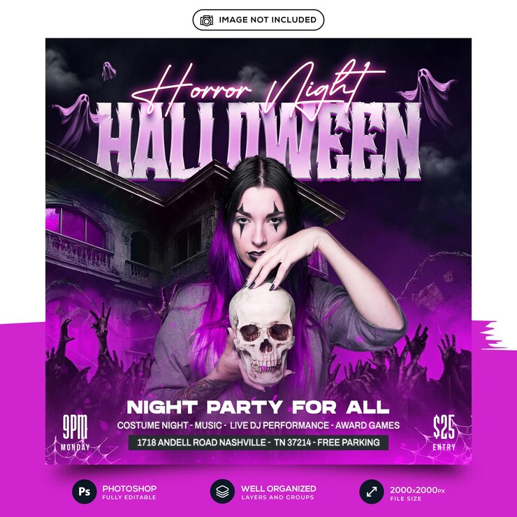 Diseño de publicaciones de Halloween en Instagram