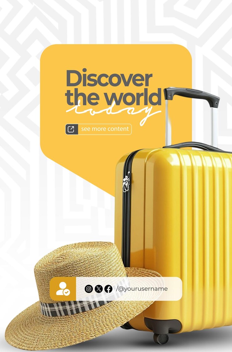 Diseño de publicaciones de historias de viajes en redes sociales o Instagram