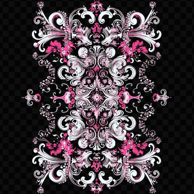 Un diseño que es hecho por el diseñador de rosa y negro