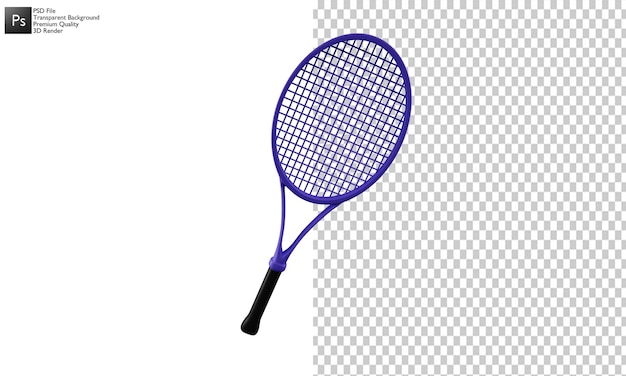 PSD diseño de raqueta de tenis 3d