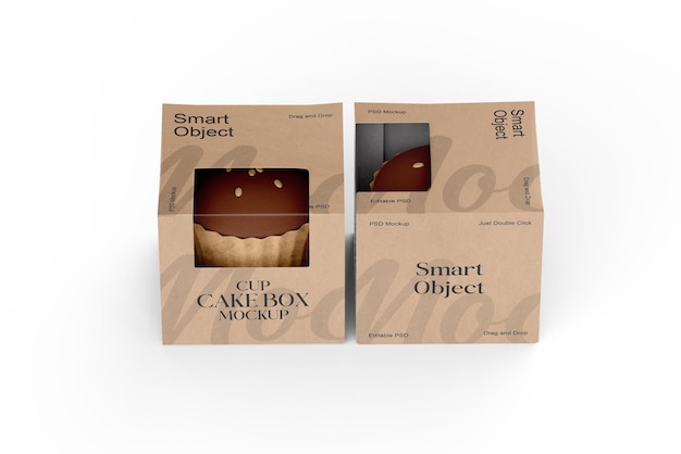 Diseño realista de una sola caja de pasteles