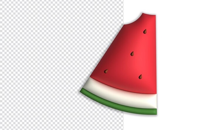 PSD diseño de rebanada de sandía de ilustración 3d