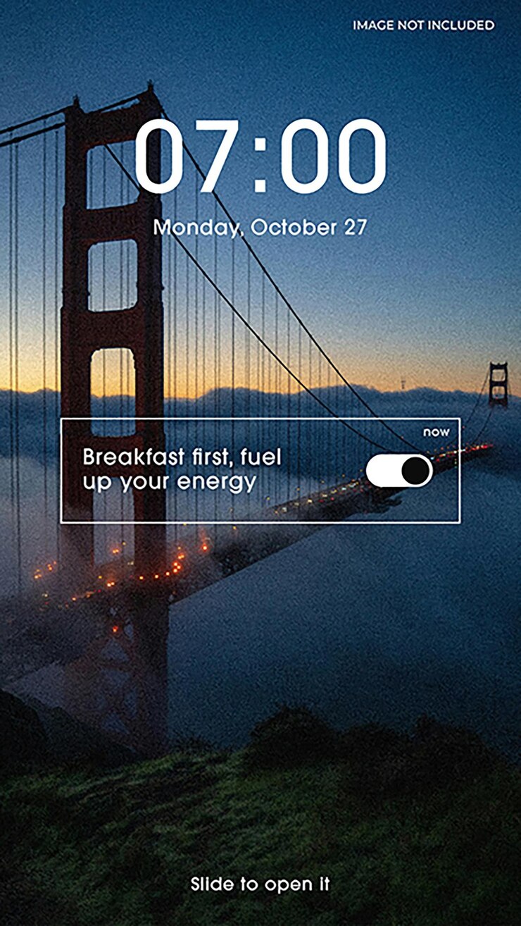 PSD diseño de recordatorio de notificación telefónica de psd para redes sociales y plantilla de historia de instagram