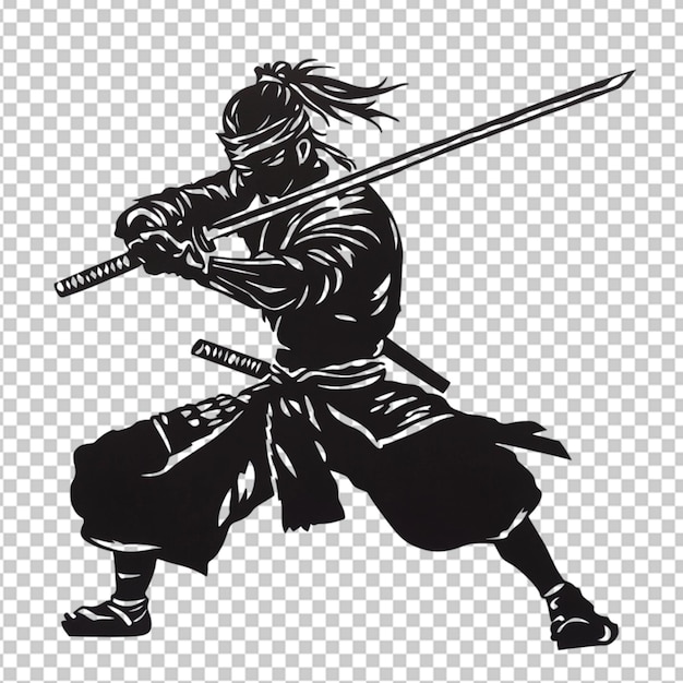 diseño de un recorte de estilo estencil de un japonés en un fondo transparente