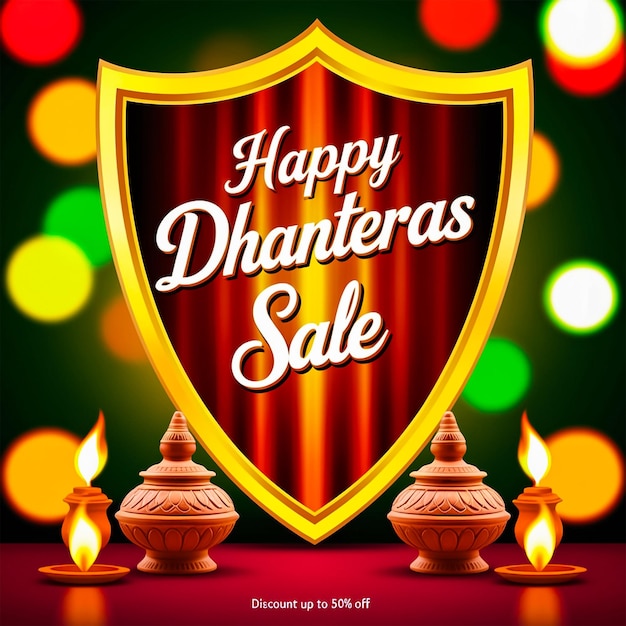 El diseño de las redes sociales de Dhanteras Big Sale