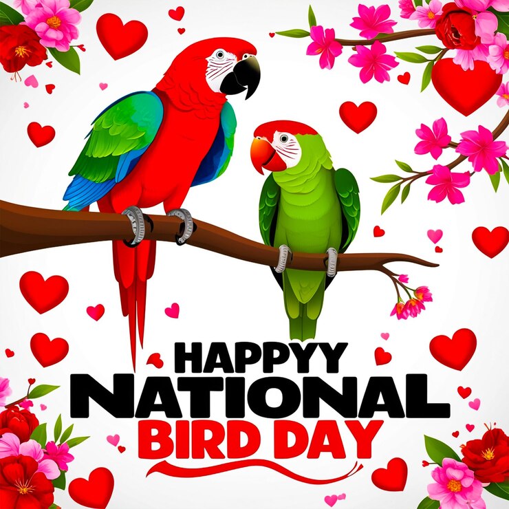 PSD diseño de redes sociales para el día nacional de las aves