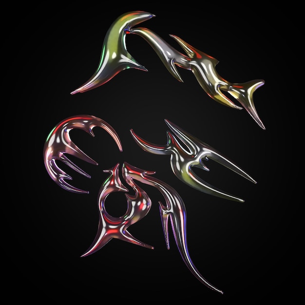 Diseño de renderización tribal en 3D