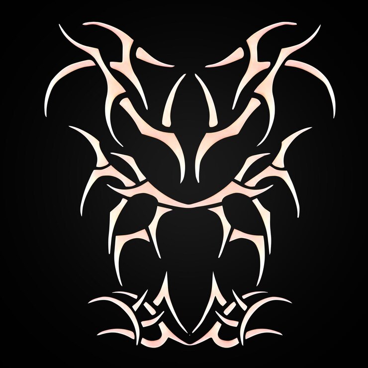 PSD diseño de renderización tribal en 3d